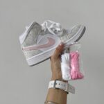 Sneakers Air Jordan Retro 1 Heather Grey / Pink - Leder und Textil