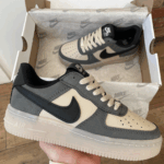 Кеди Nike Air Force Low Dark Grey шкіряні стильні для щоденного носіння