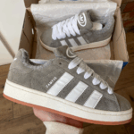 Кеди Adidas Campus Grey White Winter — зимові замшеві кеди з хутром