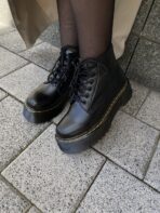 Чоботи Dr. Martens Jadon Ankle Black — шкіряні з хутром - obrazek 2