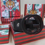 Gucci Black Belt-stilig svart øko-lærbelte