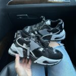 DG Air Master black/White leather running shoes for daily comfort