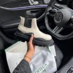 Чоботи BV Low Black/Beige преміум зі шкіри ----------