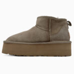 Чоботи Ugg Classic Ultra Mini Platform XL Khaki – замшеві з хутром - Зображення 2