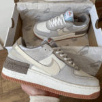 Кеди Nike Air Force Shadow Beige Brown — шкіряно-замшеві стильні кросівки