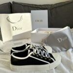 Dior Sneakers Lav Svart Premium sneakers-menns skinn joggesko