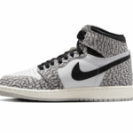 Baskets Nike Air Jordan 1 Retro High og White Cement-baskets en cuir pour hommes