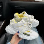 Кросівки Balenciaga Track White/Yellow — шкіряні преміум кросівки