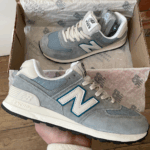 New Balance 574 Lys Grå joggesko-stilig menn suede