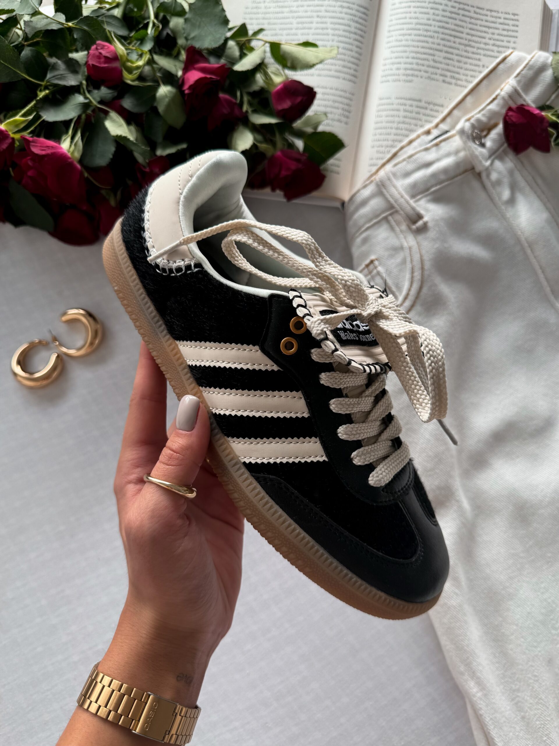 c53a02b8-b3f5-4226-9a5d-23a746f96529 Adidas Samba Pony Tonal Wales Bonner Black Ādas un neilona čības - Image 1