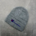 Шапка CHAMPION Grey — універсальна акрилова з об’ємною вишивкою