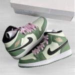 Кеди Air Jordan Retro 1 Dutch Green — шкіряні стильні кросівки