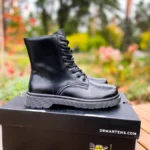 Чоботи Dr Martens 1460 Mono Black — класичні шкіряні черевики