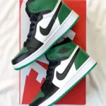 Air Jordan retro High Green čības-stilīgas ādas augstās čības