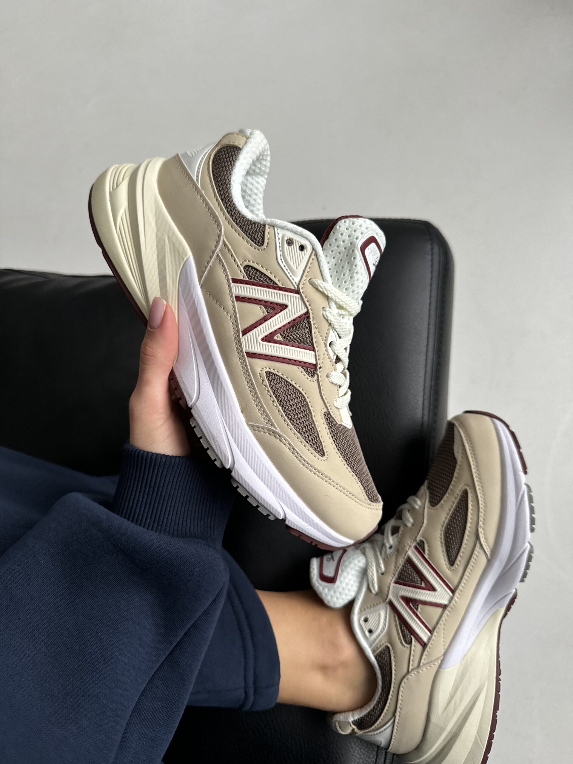c82d90ea-1e64-4d60-a78c-a287d133cdd8 Кросівки New Balance 990v6 x Loro Piana шкіра/сітка — преміум стиль - Зображення 1