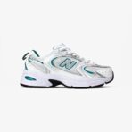 Sneakers New Balance 530 White Silver Green-uomo in pelle e tessuto - immagine 2