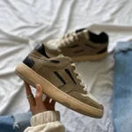 Кеди чоловічі Beige No Brand – текстильні кеди з еко-шкірою