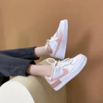 Baskets air Force Shadow White-Light Pink-baskets en cuir élégantes