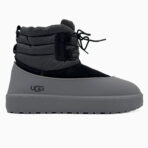 UGG Classic Mini Lace-Up Black — жіночі замшеві черевики з хутром