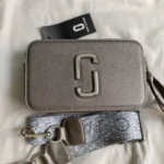 Soma Marc Jacobs Snapshot Silver LOGO-stilīga ekoāda кросбоди
