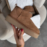 Чоботи UGG No Name Ginger Platform з натурального хутра та замші