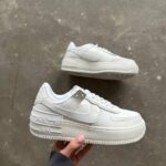 Nike AF1 Shadow valkoiset Premium-tennarit aidosta nahasta