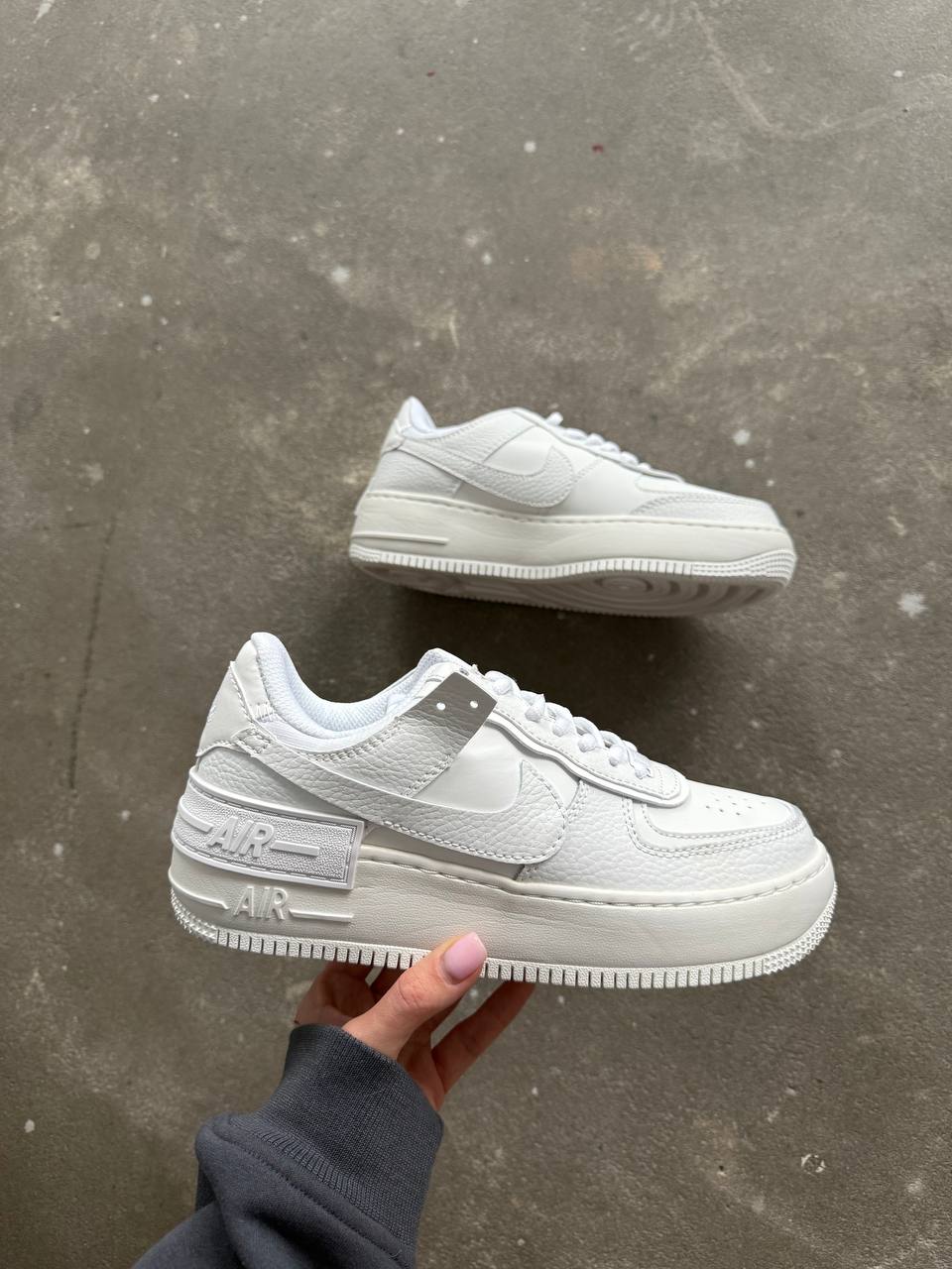 d1b9debd-b12c-4135-beec-d332b6a008a5 Кеди Nike AF1 Shadow White Premium з натуральної шкіри - obrazek 1