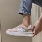 Кеди No brand White/Pink — жіночі шкіряні стильні кросівки