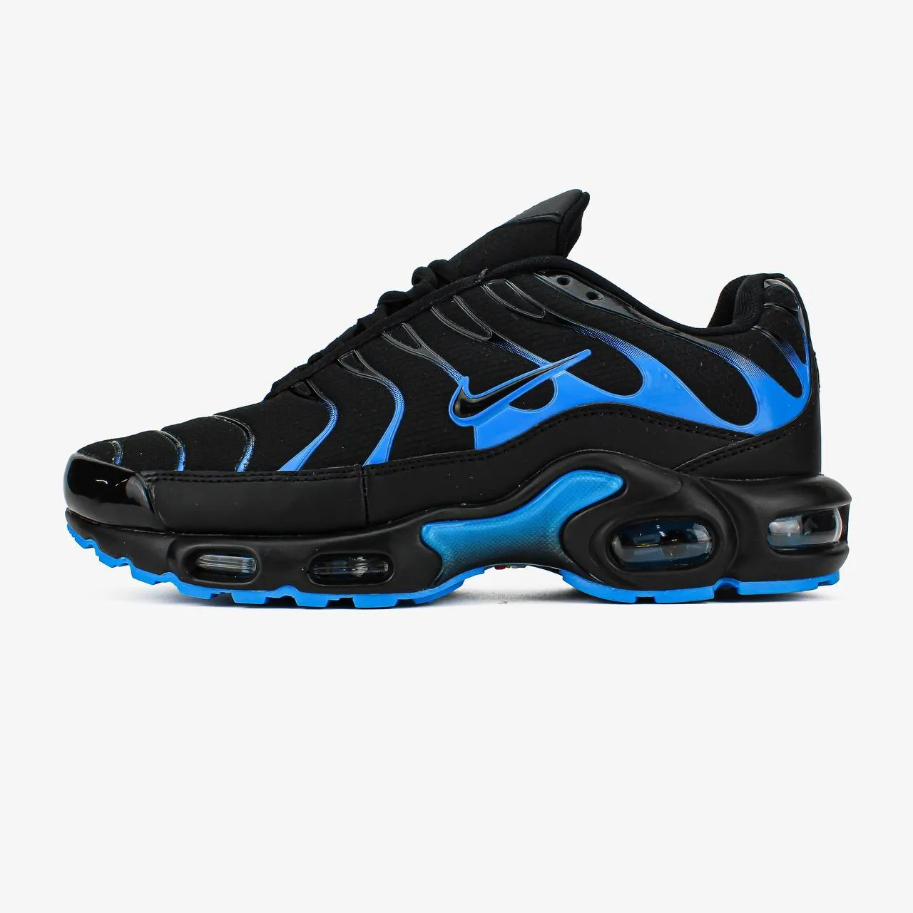 Кросівки Nike Air Max Plus Black/University Blue — шкіряно-текстильні - Зображення 1