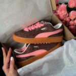 Кеди Suede XL Brown/Pink із замші — стильний контрастний дизайн