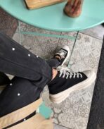 Кеди No Brand Black/White — легкі текстильні для щоденного носіння - obrazek 2