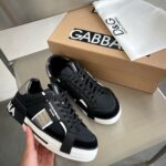 Tenisky DG Custom 2. Zero Black z kůže a semiše