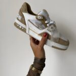 Trainer Sneaker Cream tennarit-tyylikkäät nahka-ja tekstiililenkkarit