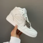 Baskets Air Jordan Retro 1 Full White-cuir classique pour homme