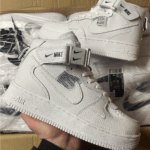 Dviračiai Nike Air Force Utiliti High White Winter-odiniai žieminiai su kailiu