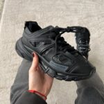 Кросівки Balenciaga Track Black — стильні шкіряні кросівки преміум