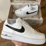 Кеди Nike Air Force 1 White Black — шкіряні, стильні та універсальні