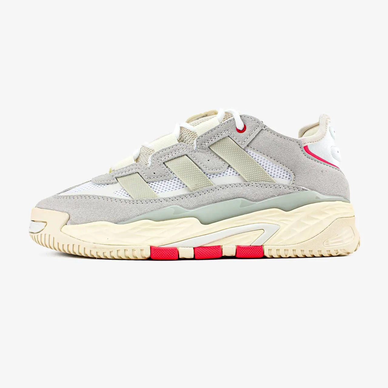 Adidas Niteball Beige / Oranssi lenkkarit-nahka-ja tekstiiliurheilukengät - Image 1