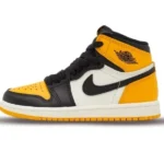 Кеди Nike Air Jordan 1 Retro High OG Yellow Toe — шкіряні кросівки