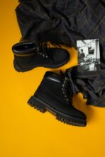 Чоботи Timberland Black Термо — чоловічі нубукові зимові черевики — изображение 2