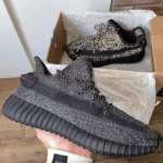 Кросівки Adidas Yeezy Boost 350 V2 Black Static — чорні текстильні