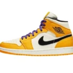 Nike Air Jordan tossud 1 Mid SE Lakers nahast meeste demihooaeg