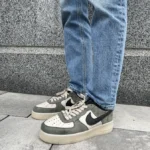 Кеди Air Force 1 Low Khaki — стильні шкіряні кеди у хакі кольорі