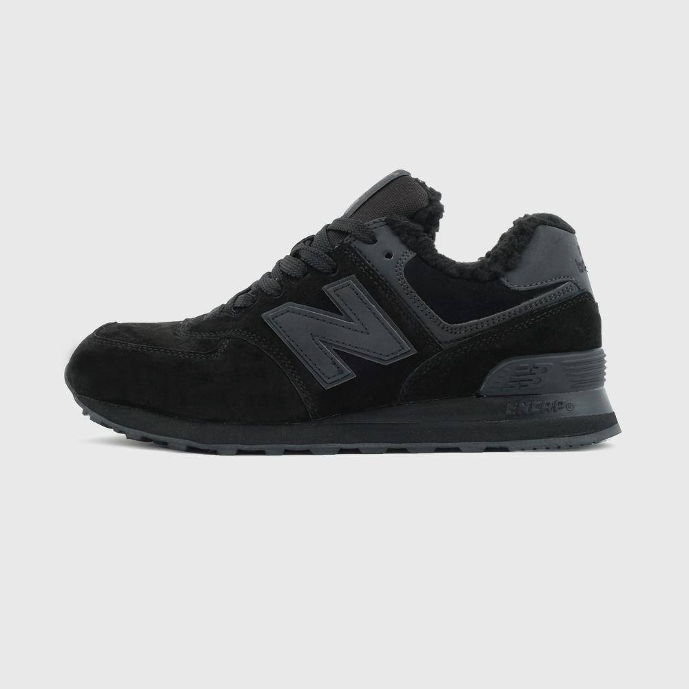 ef24baa8-b0a8-4fd3-b236-98e69ad352d1 Кросівки NB 574 Black Winter з замші та хутра для холодної погоди — изображение 1