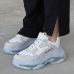 Кросівки Balenciaga Triple S White/Blue шкіра/текстиль — стиль та комфорт