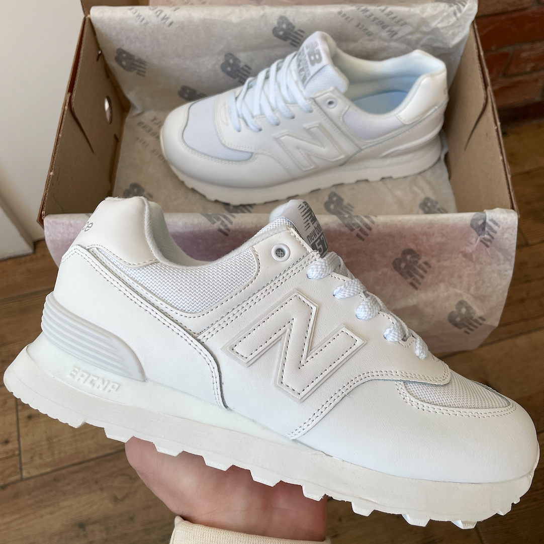f35070f9-29cb-4529-9181-1646841c6677 Кросівки New Balance 574 White — стильні чоловічі кросівки з замші та текстилю - Зображення 1