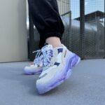 Кросівки Triple S Clear Sole White Violet — шкіряні стильні чоловічі