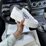 Scarpe Da Ginnastica Prada Double Wheel Nylon Gabardine White premium ⭐️