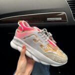 Кросівки Versace Chain React Pink текстиль/замш стильні та комфортні