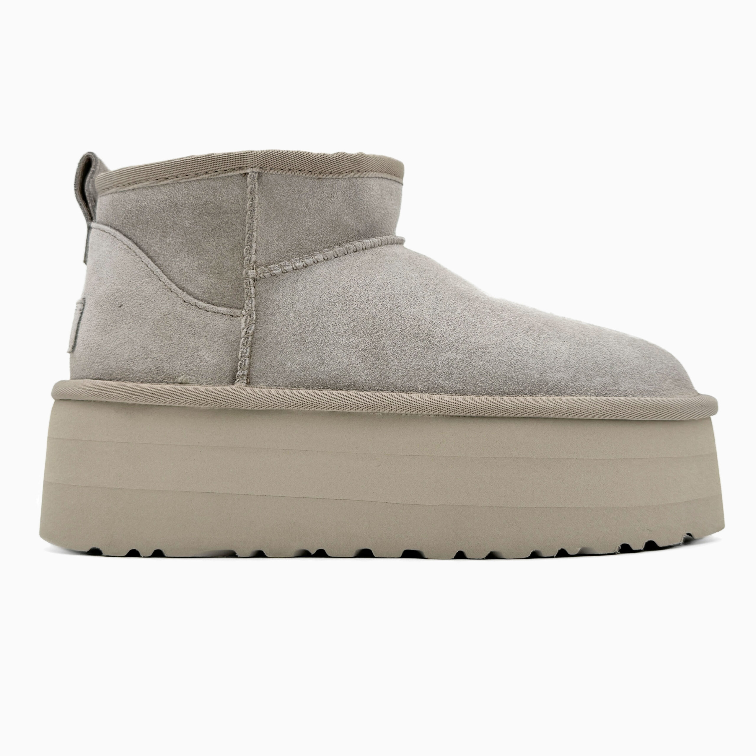 fc3e5fea-fd08-44d0-aa76-d763e0968b12 Ugg Classic Ultra Mini Platform XL Grey – замшеві жіночі уггі з хутром - Зображення 1